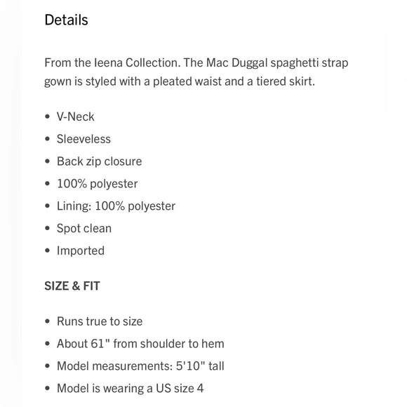 Ieena for Mac Duggel Tiered Ruffle Dress size 4 - Picture 4 of 10